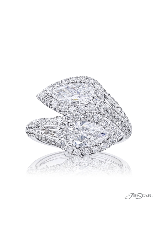 Pear Shape Diamond Bypass Ring