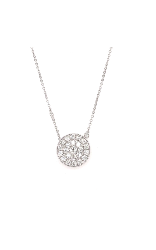 Large White Gold Diamond Pendant
