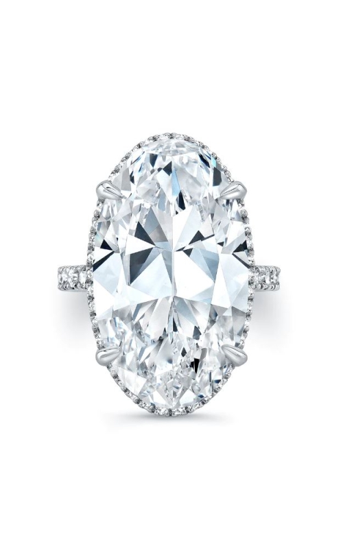 20.09 Carat Oval Brilliant Diamond Pave' Ring