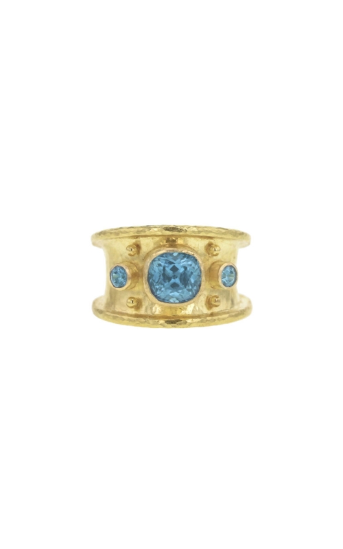Blue Zircon Tapered Cigar Band R100720