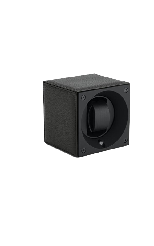 Masterbox Single Black Grained Toledo Leather Black Stitches