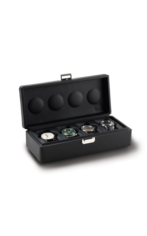 Valligetta 4 Watch Travel Case Black.