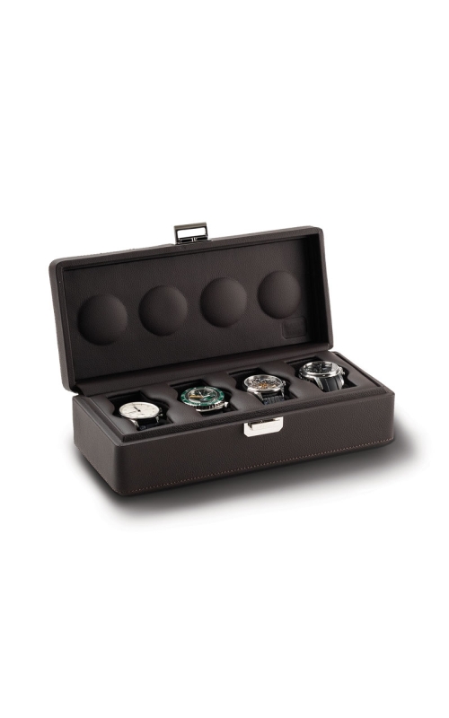 Valligetta 4 Watch Travel Case Chocolate.