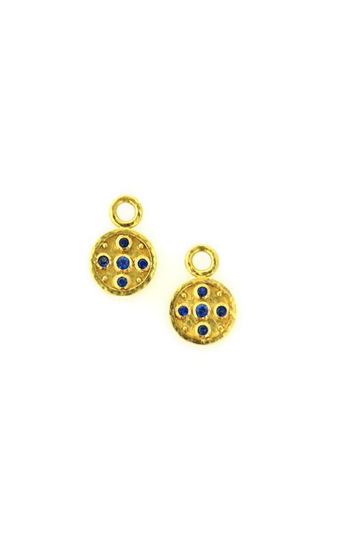 Blue Sapphire Disk Earring Pendants ERP70400